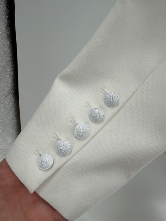 L'AGENCE Kenzie Double Breasted Blazer - White - 12 - New with tags - Picture 8 of 12